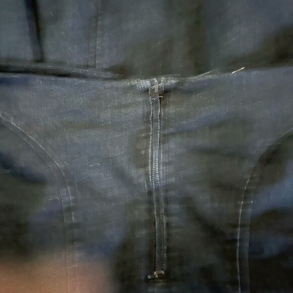 Vtg Y2K 2000s Asymmetric Stitch Denim Maxi Skirt Plus Size 18 - Picture 4 of 6